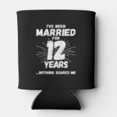 Rafraîchisseur Pour Canette Couples mariés 12 ans drôle 12ème anniversaire (Dos)