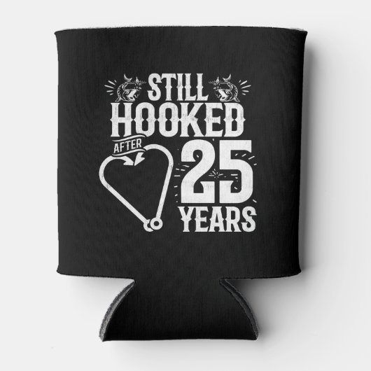 Rafraîchisseur Pour Canette Couples mariés 25 ans (Devant)