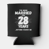 Rafraîchisseur Pour Canette Couples mariés 28 ans drôle 28e anniversaire (Devant)