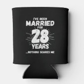 Rafraîchisseur Pour Canette Couples mariés 28 ans drôle 28e anniversaire (Dos)