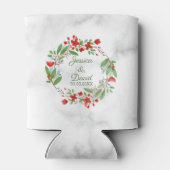 Rafraîchisseur Pour Canette Couronne de fleurs rouges (Dos)