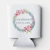 Rafraîchisseur Pour Canette Couronne Fleurie de Mariés (Dos)