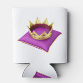 Rafraîchisseur Pour Canette Couronne royale d'or sur coussin violet (Dos)