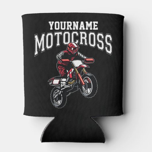 Rafraîchisseur Pour Canette Course Motocross Dirt Bike Rider personnalisée (Dos)