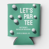 Rafraîchisseur Pour Canette Coutume Bachelor Party Golfing Trip Par Tee (Devant)