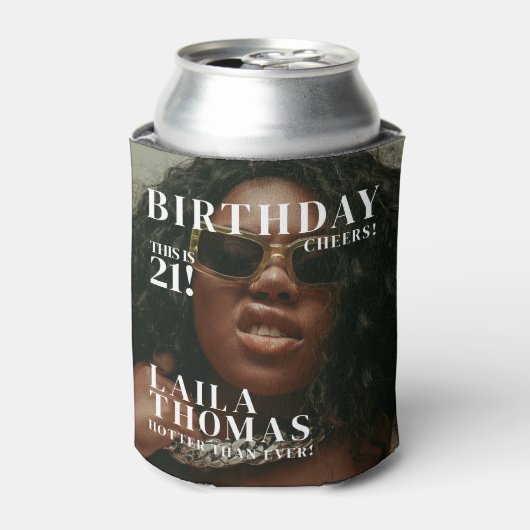 Rafraîchisseur Pour Canette Couverture du magazine de fête d'anniversaire pers (Can devant)