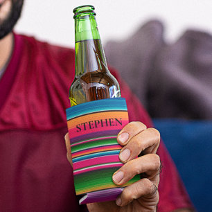 Rafraîchisseur Pour Canette Couverture mexicaine Fiesta Stripes colorées Perso