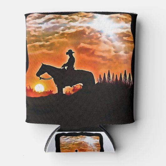 Rafraîchisseur Pour Canette cowboy au soleil (Devant)