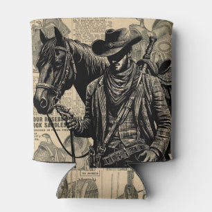 Rafraîchisseur Pour Canette Cowboy avec selle à cheval art occidental