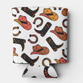 Rafraîchisseur Pour Canette Cowboy Ranch : Wild West Seamless. (Dos)