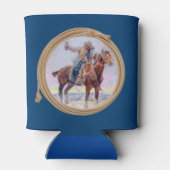 Rafraîchisseur Pour Canette Cowboy Sur Cheval Fabriquant Un Toast (Dos)