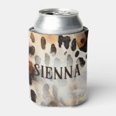 Rafraîchisseur Pour Canette Cowhide Empreinte de léopard Peau animale Art Abst (Can devant)