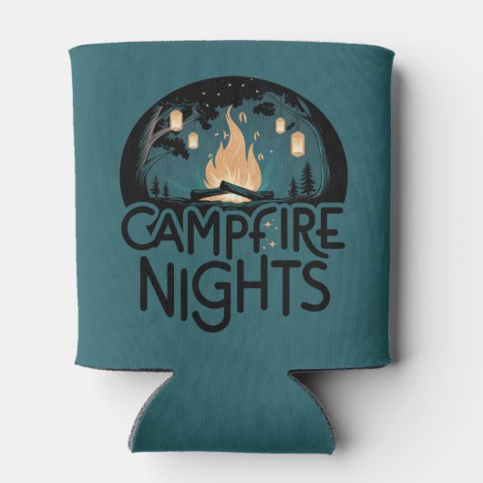 Rafraîchisseur Pour Canette Cozy Campfire Nights Rustic Outdoor Adventure (Dos)