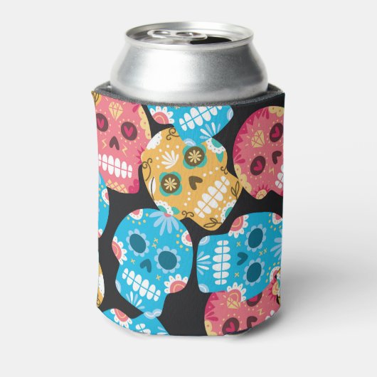Rafraîchisseur Pour Canette Crâne à sucre, arrière - plan festif sans soucoutu (Can Dos)