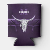 Rafraîchisseur Pour Canette Crâne de la vache taureau de l'Ouest pourpre blanc (Devant)