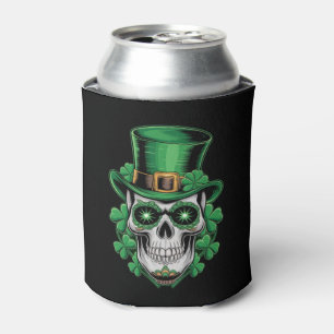 Rafraîchisseur Pour Canette Crâne de Sucre St Patrick Jour Chanceux Shamrock