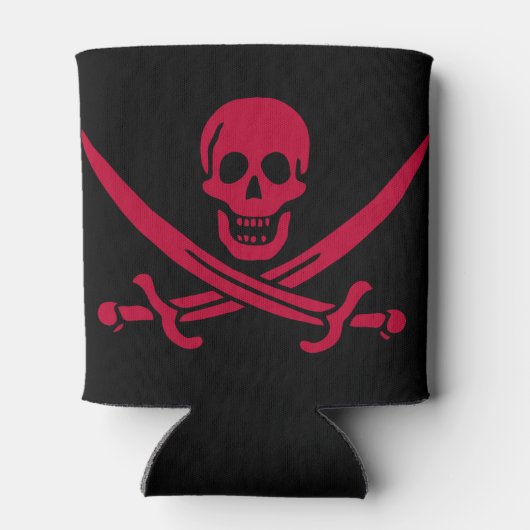 Rafraîchisseur Pour Canette Crâne et épées de Crimson Drapeau pirate de Calico (Dos)