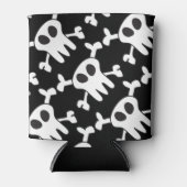 Rafraîchisseur Pour Canette Crâne noir et blanc (Devant)