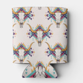 Rafraîchisseur Pour Canette Crâne taureau de la tribu : Boho Seamless (Dos)