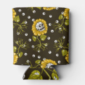 Rafraîchisseur Pour Canette Crânes de tournesol : Unique Motif sans fil. (Dos)