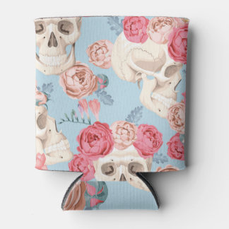 Rafraîchisseur Pour Canette Crânes et Motif Vintage Rose