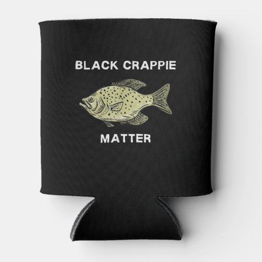 Rafraîchisseur Pour Canette Crappie noire matière Crappie pêche (Devant)
