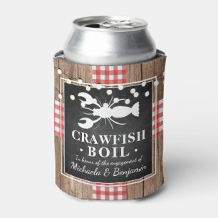 Rafraîchisseur Pour Canette Crawfish Boil Homard Rustic Engagement Party