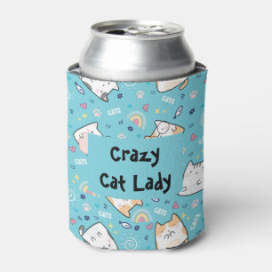 Rafraîchisseur Pour Canette Crazy Chat Lady Cute Kitty Chats Motif Whimsical