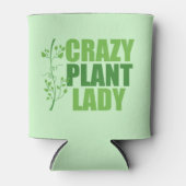 Rafraîchisseur Pour Canette Crazy Plante Lady Cute Green Botaniste (Devant)