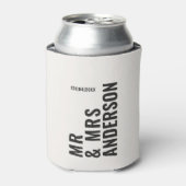 Rafraîchisseur Pour Canette crème moderne noir minimum gras simple mariage (Can devant)