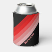 Rafraîchisseur Pour Canette Crimson Fade Stripes avec nom (Can Dos)