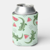 Rafraîchisseur Pour Canette Crocodile Watermelon, Motif Vintage Abstrait. (Can devant)