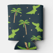 Rafraîchisseur Pour Canette Crocodiles de dessin : Alligator Palms Motif. (Dos)