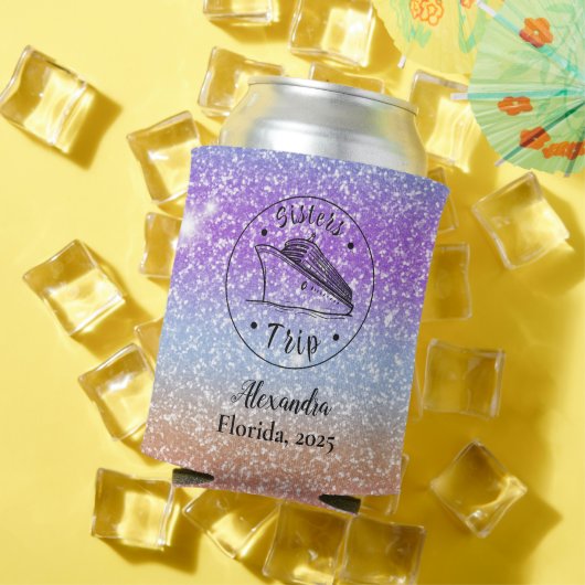 Rafraîchisseur Pour Canette Croisière Parties scintillant personnalisée (Été in situ)