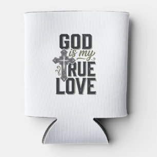 Rafraîchisseur Pour Canette Croix Chrétienne Dieu Est Mon Véritable Amour Vect