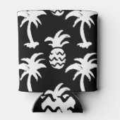 Rafraîchisseur Pour Canette Croquez palmiers, ananas, motif monochrome. (Dos)