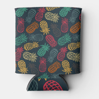 Rafraîchisseur Pour Canette Croquis d'ananas vintage : coloré