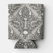 Rafraîchisseur Pour Canette Crustacéen en noir et blanc naturel (Devant)