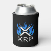 Rafraîchisseur Pour Canette Cryptomonnaie XRP Crypto Blue Flames Fire Melt (Can devant)