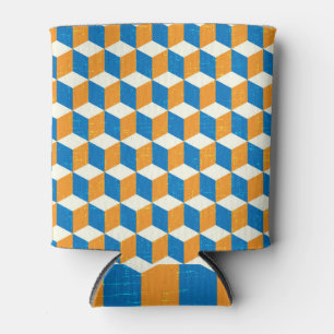 Rafraîchisseur Pour Canette Cubes isométriques rétro, illusion géométrique