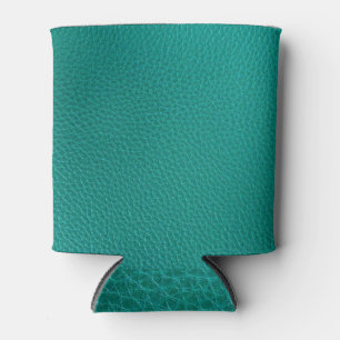 Rafraîchisseur Pour Canette Cuir Aquamarine : Texture de serpent à la mode.