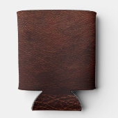 Rafraîchisseur Pour Canette Cuir Brown foncé : Arrière - plan de texture authe (Dos)