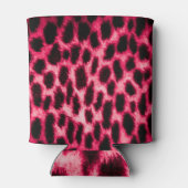 Rafraîchisseur Pour Canette Cuir léopard : Texture rouge-noir. (Dos)