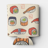 Rafraîchisseur Pour Canette Cuisine sushi, design motif sans soudure. (Dos)