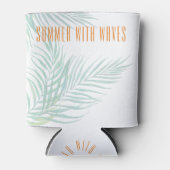 Rafraîchisseur Pour Canette Cuisson feuille tropicale personnalisée (Devant)