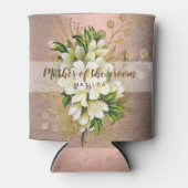 Rafraîchisseur Pour Canette Cuivre rose or fleuri mère du marié (Devant)