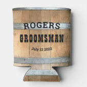 Rafraîchisseur Pour Canette Cuomsman personnalisé Rustic Bourbon Barrel (Dos)