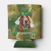 Rafraîchisseur Pour Canette Custom Basset Hound Gold St. Patricks (Dos)