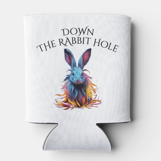 Rafraîchisseur Pour Canette Custom Down Rabbit Hole Blue Bunny (Dos)