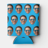 Rafraîchisseur Pour Canette Custom Face Birthday Favors Bachelor Party Blue (Devant)